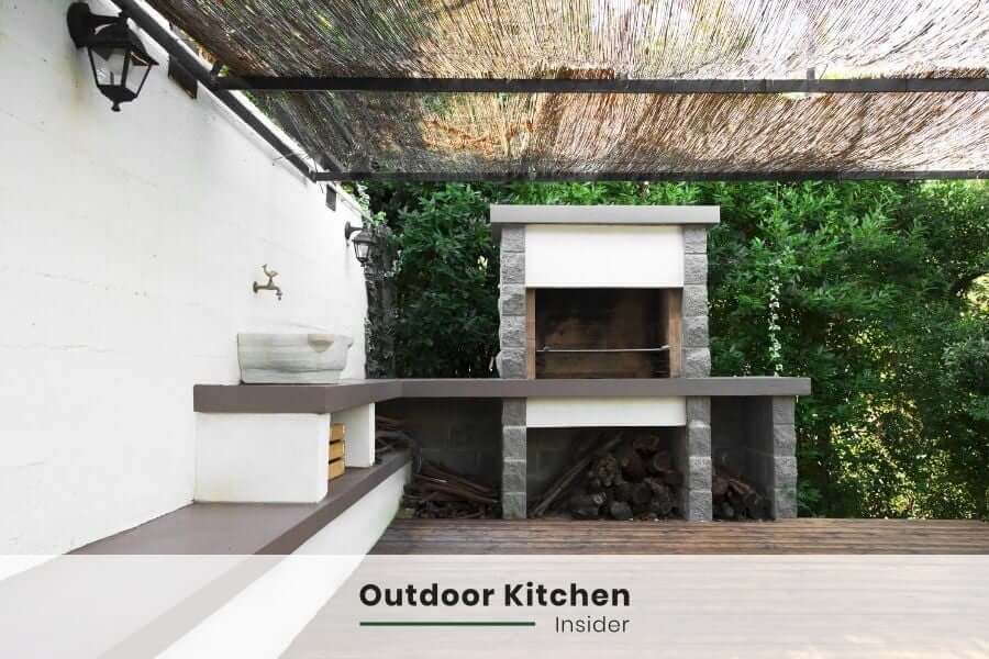 outdoor kitchen on a deck
